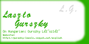 laszlo gurszky business card